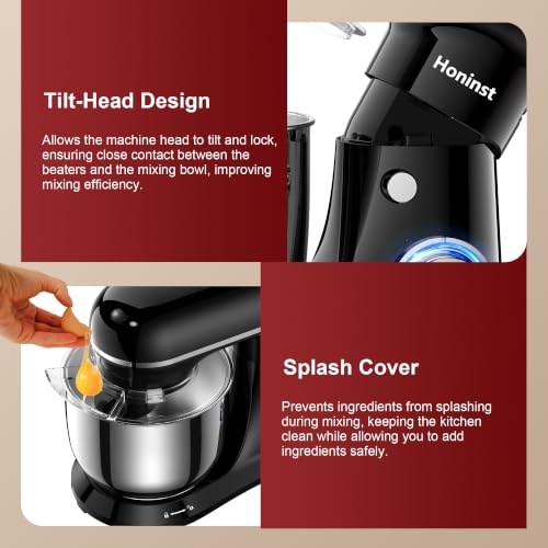 4QT Electric Stand Mixer (Black)