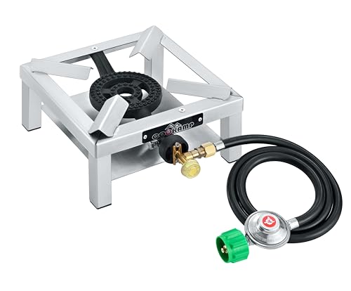 Propane Burner Angle Iron Camp Stove with CSA Listed Regulator and 4ft Hose (SS1200)