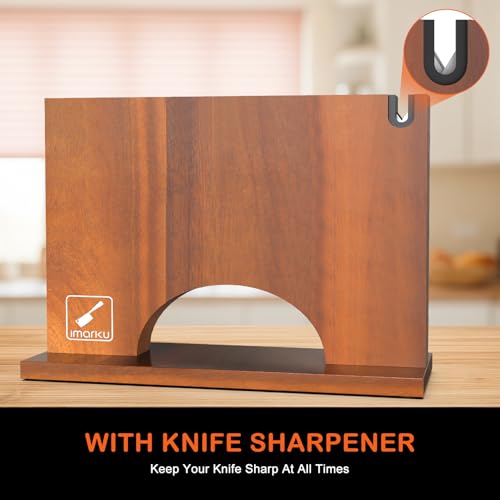 Magnetic Knife Block with Built (Magnetic / 12.23*4.07*10.21 Inch)
