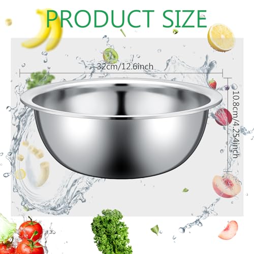 12 Pcs Stainless Steel Mixing Bowls Bulk (12 Count)