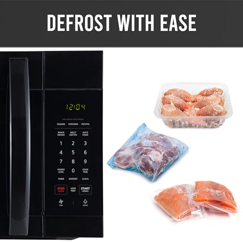 Over-the-Range Microwave Oven, 1.7 Cu. Ft., 1000W, Sensor Cooking, Auto Reheat, Multi-Stage Cooking, Melt/Soften Feature, Child Safety Lock, LED Display - Space Efficient & Powerful (1.7 Cu. Ft / Black)