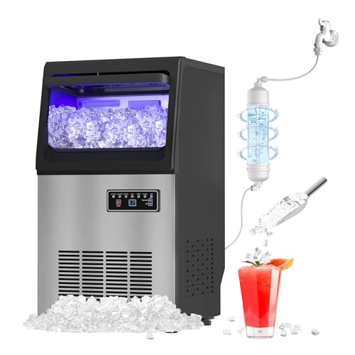 Commercial Nugget Ice Maker 80LB (80Lbs/24h -15Lbs storage / Nugget Ice Maker)