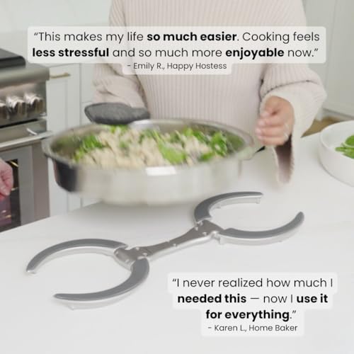 Pot Lid Holder While Cooking (Silver Frost)