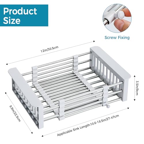 Over Sink Dish Drying Rack (Gray)