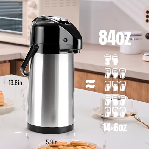 Coffee Carafe with Pump (Stainless Steel)