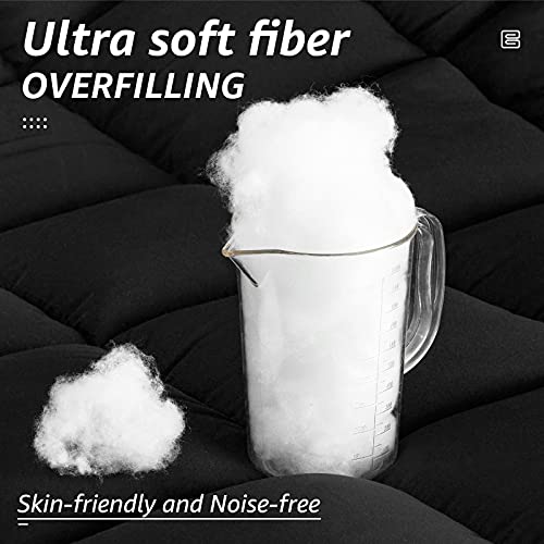 All Season Full Size Bed Comforter (Black / Full（82*86）)