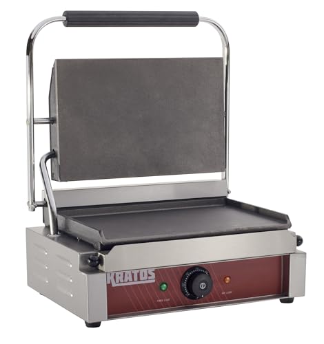 Commercial Electric Panini Sandwich Grill with Smooth Plates (Medium w/ Smooth Plates)