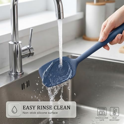Silicone Spatula Set of 7 (PureDarkBlue)