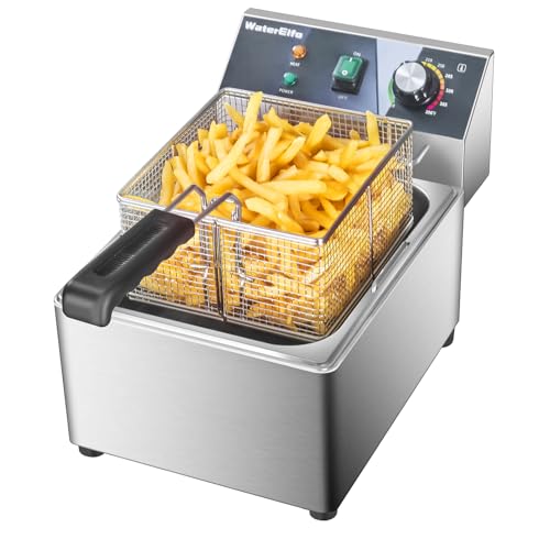 Electric Deep Fryer Commercial Deep Fryer With Basket 1800W Pounds Troperature Control and Timer Large capacity fryers for home use outdoor (9L 1800W)