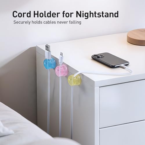 8 Pack Magnetic Cable Clips (Colorful)