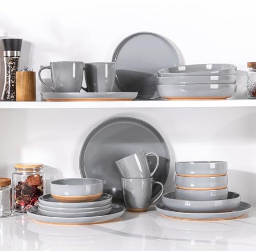 8.75'' Large Ceramic Pasta Bowls (Limestone(8.75inch))