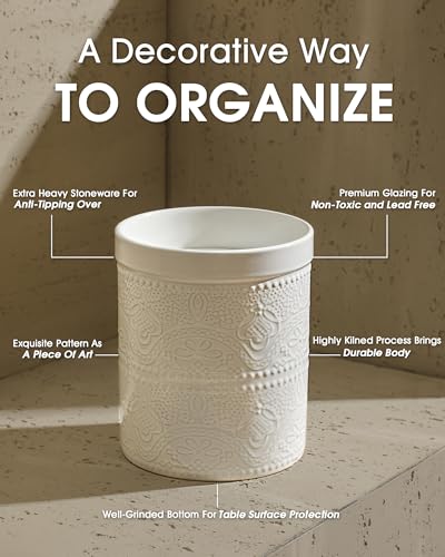 Kitchen Utensil Holder (Bright White)