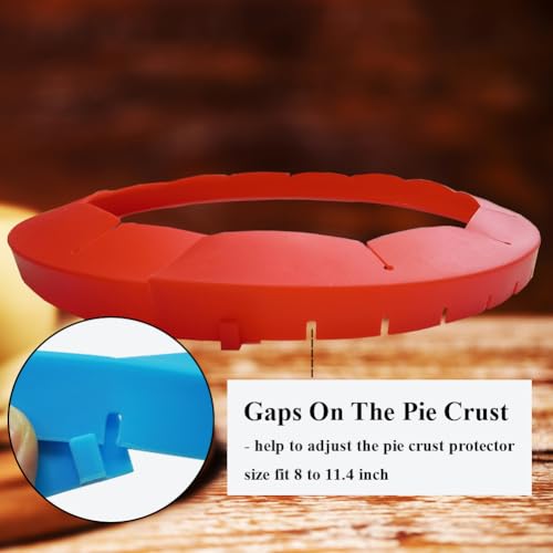 Adjustable Pie Crust Shields Baking Protectors (Blue-1pcs)