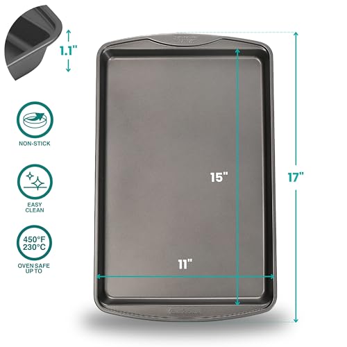 Nonstick Cookie Sheets 15in baking area (2 Count)