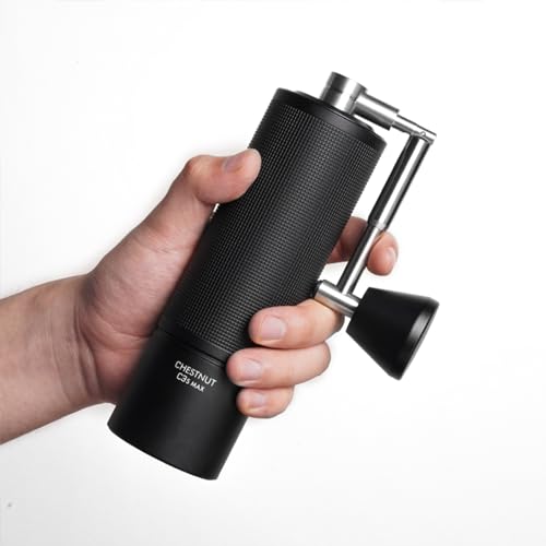 Manual Coffee Grinder Chestnut C3S Max Capacity 30g with CNC Stainless Steel Conical Burr (Black / Chestnut C3S Max)
