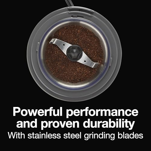 Sound Shield Electric Coffee Grinder for Quiet Grinding (12 Cups)