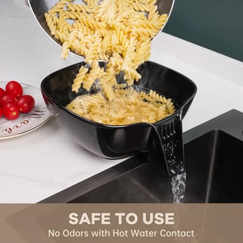 Ceramic Food Strainer with Integrated Drain Spout