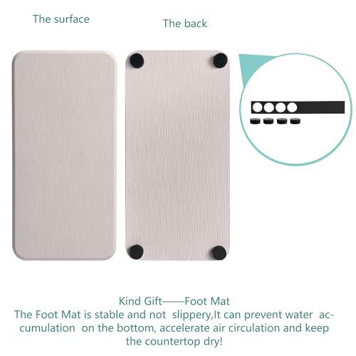 2Pcs Stone Soap Trays Water Absorbing Diatomite Coaster (White / 7.1" x 3.5")
