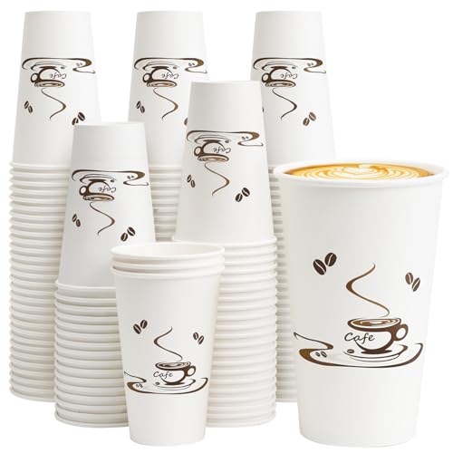 180 Pack 16 oz Coffee Cups (White / 16OZ-180PACK)