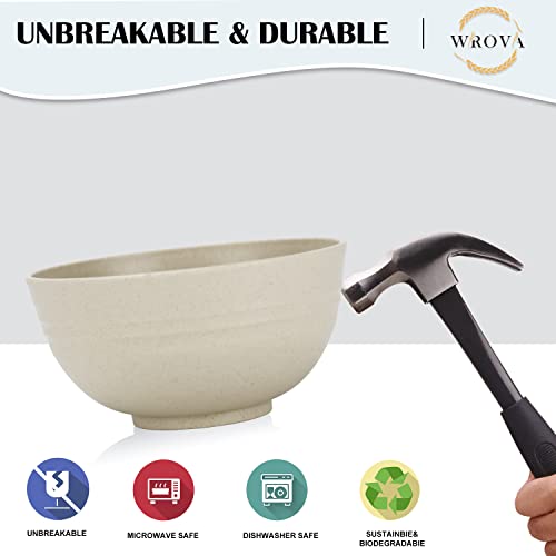 Wheat Straw Bowl Sets (26 oz / Beige)