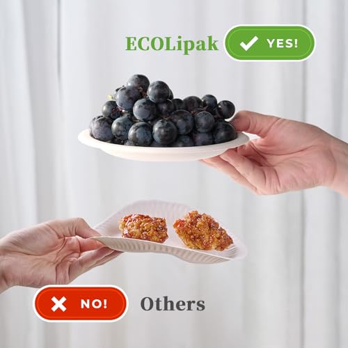 6 in 200 Pack White Disposable Compostable Dessert Paper Plates (6in-200white)