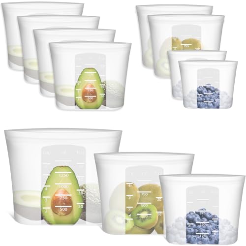 Reusable Storage Bag (Translucent | M+S+XS | 8 Pack)