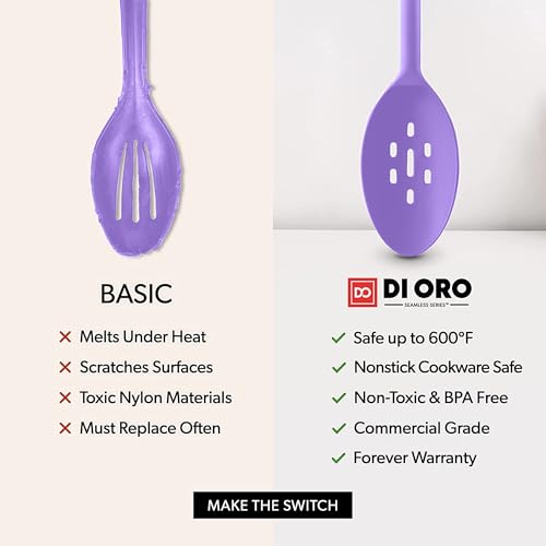 DI ORO Silicone Cooking Spoons (Lavender)