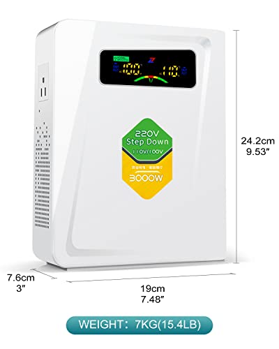 Power Converters 220v to 110v Step Down Transformer Voltage 3000w (Step Down / 3000W)