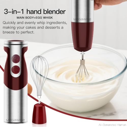 1000W Immersion Hand Blender with Multiple Attachments