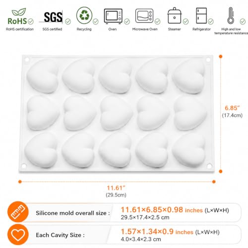 Heart Silicone Mold for Baking Mousse Cake
