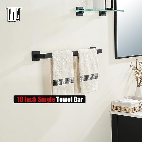Black Towel Bar (20.41 Inch / Matte Black)