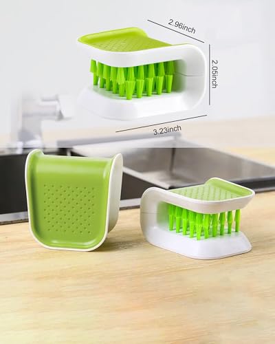 Knife Cleaning Brush Blade Knife Cleaner Silverware Sponge Utensil Washing (Green*1)