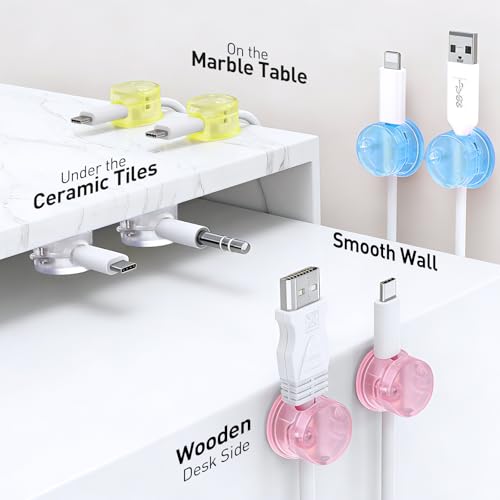 8 Pack Magnetic Cable Clips (Colorful)