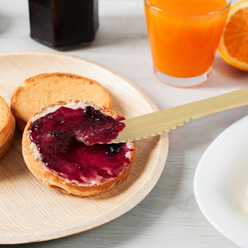 300 Count Disposable Compostable Bamboo Knives for Party (knives)