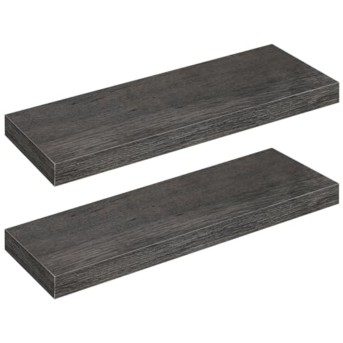 Floating Shelves for Wall (Charcoal Gray / 23.6 Inches)