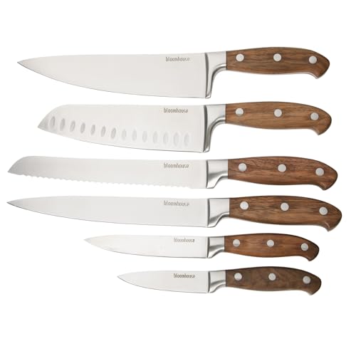 Knife Block Set (Walnut Wood)