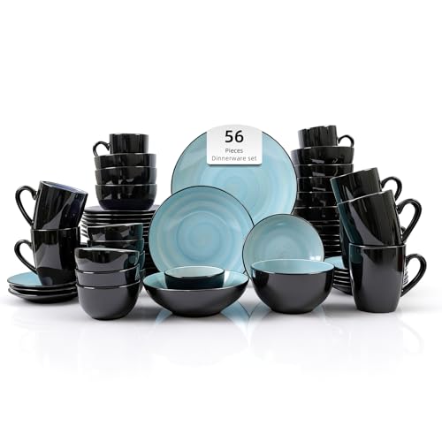 Stoneware Sonoma 56pc Dinnerware Set (Turquoise)