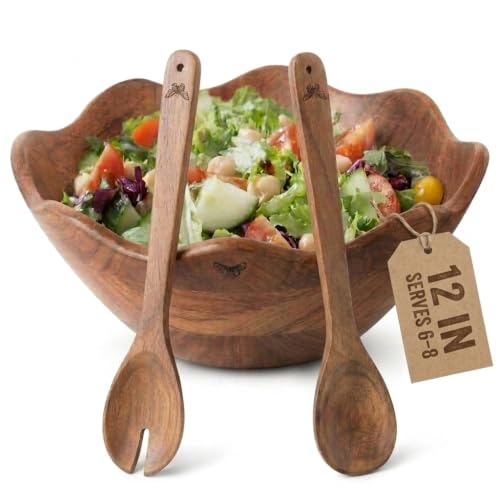 Wooden Salad Bowl Set (3 Count)