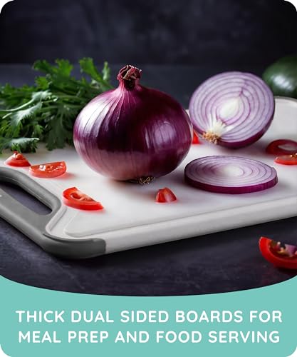Cutting Boards for Kitchen (Gray / Set of 3 (16"x10", 13"x8", 10"x7"))