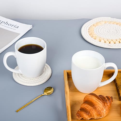 16oz Coffee Mugs Set of 6 (Matte White)