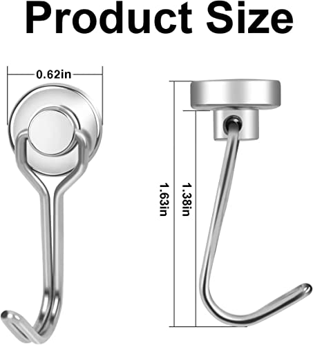 Swivel Swing Magnetic Hooks (10 Count)