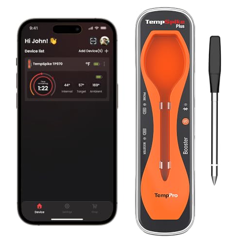 TempSpike 600ft Wireless Meat Thermometer with Upgraded Meat Probe