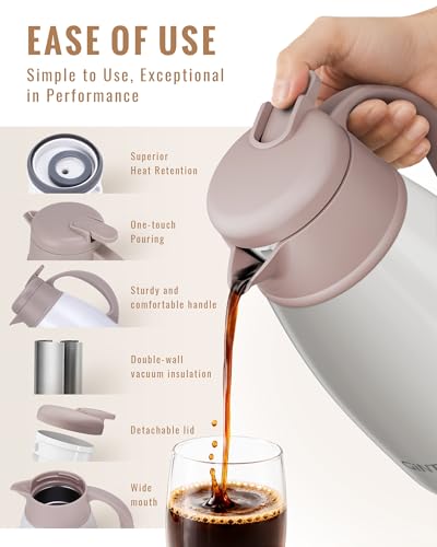 Thermal Coffee Carafe 51 Oz (White / 51 Ounces)