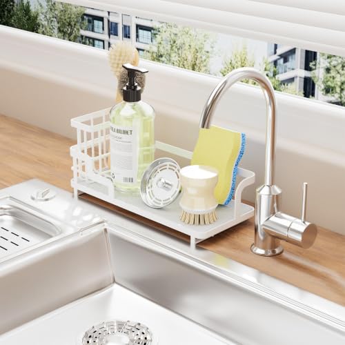 Sponge Holder for Kitchen Sink (White)