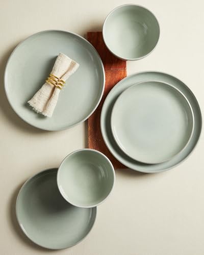 Stoneware Dinnerware Sets for 8 (Slate Green / Set (24pcs))