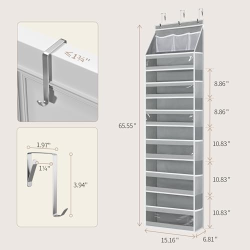 7 Tier Over the Door Organizer (Grey / 7 Tier)