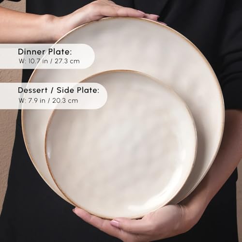 Aria Reactive Stoneware Plates & Bowls Sets (Aria 24-Piece Set)