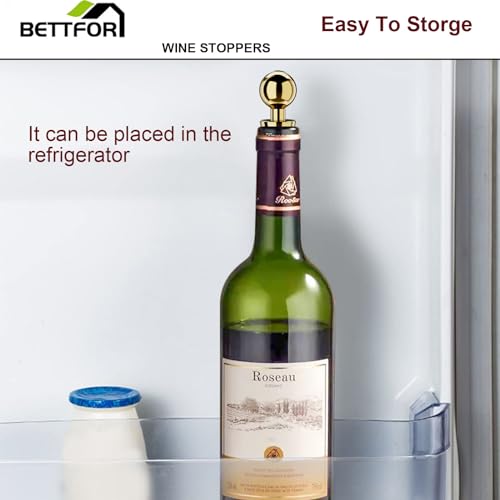 Wine Stoppers for Wine Bottles 3Pcs Vacuum Wine Bottle Stopper with Silicone Reusable Wine Corks (3 Count)
