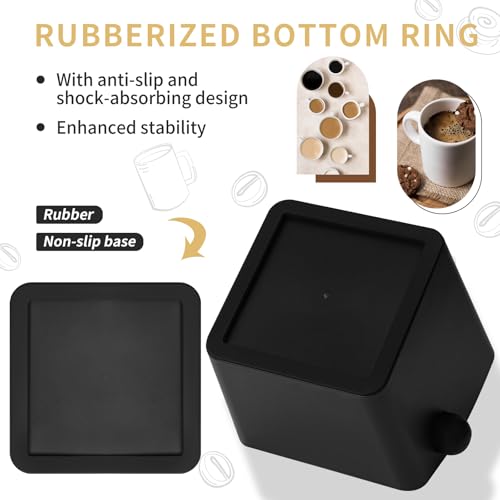 Large Square Knock Box Shock (Large Black Knock Box with Tamper Mat)