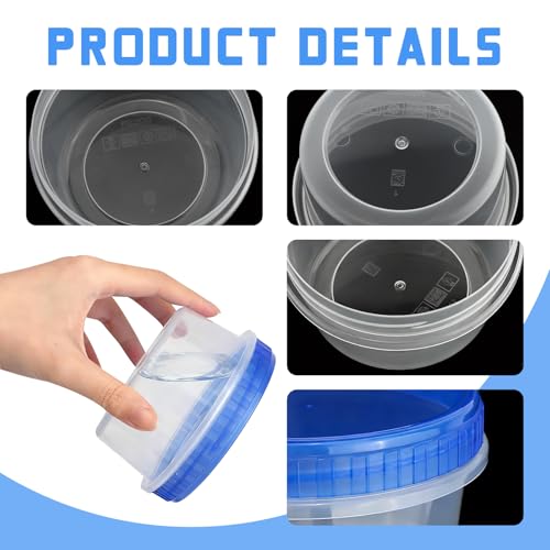 6 Pack Freezer Containers with Screw On Lids (8oz-6pack)